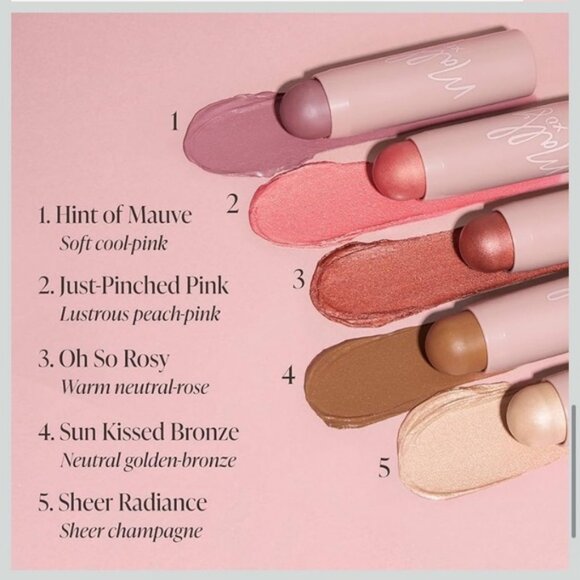 Mally Beauty Shimmer, Shape & Glow Plus Face Defining Stick in HINT OF MAUVE NIB - Picture 3 of 9